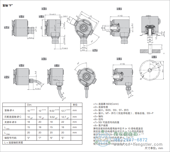 AC58-BiSS/SSI光電絕對值編碼器(盲軸F) 德國hengstler(亨士樂)編碼器