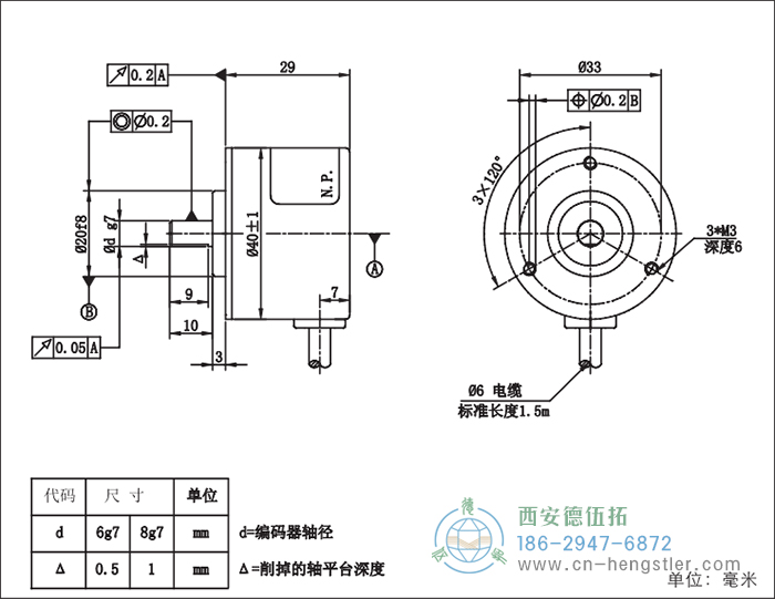 RI41輕載光電增量型編碼器外形及安裝尺寸16-1 德國(guó)hengstler(亨士樂(lè))編碼器