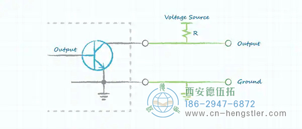 圖 3：集電極輸出可上拉至適當(dāng)電壓以連接至外部系統(tǒng)。